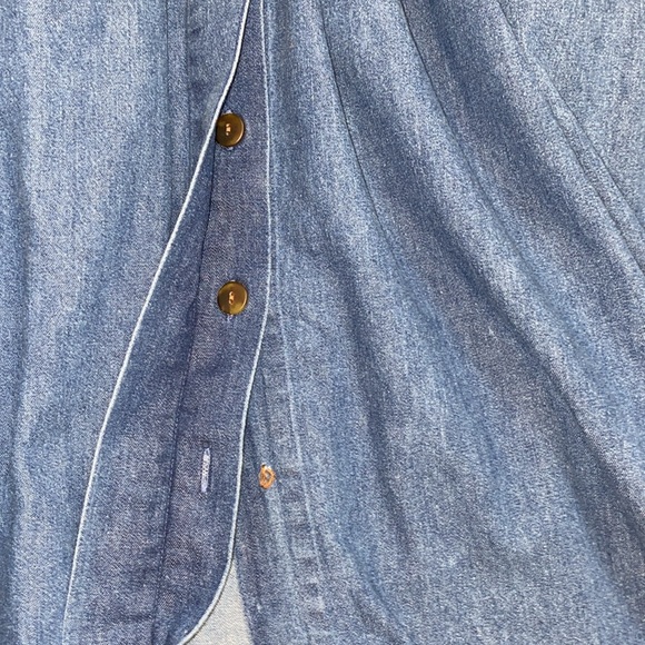 Talbots Long Sleeve Button Front Denim Jean Dress Size 6 Petite - Picture 14 of 15